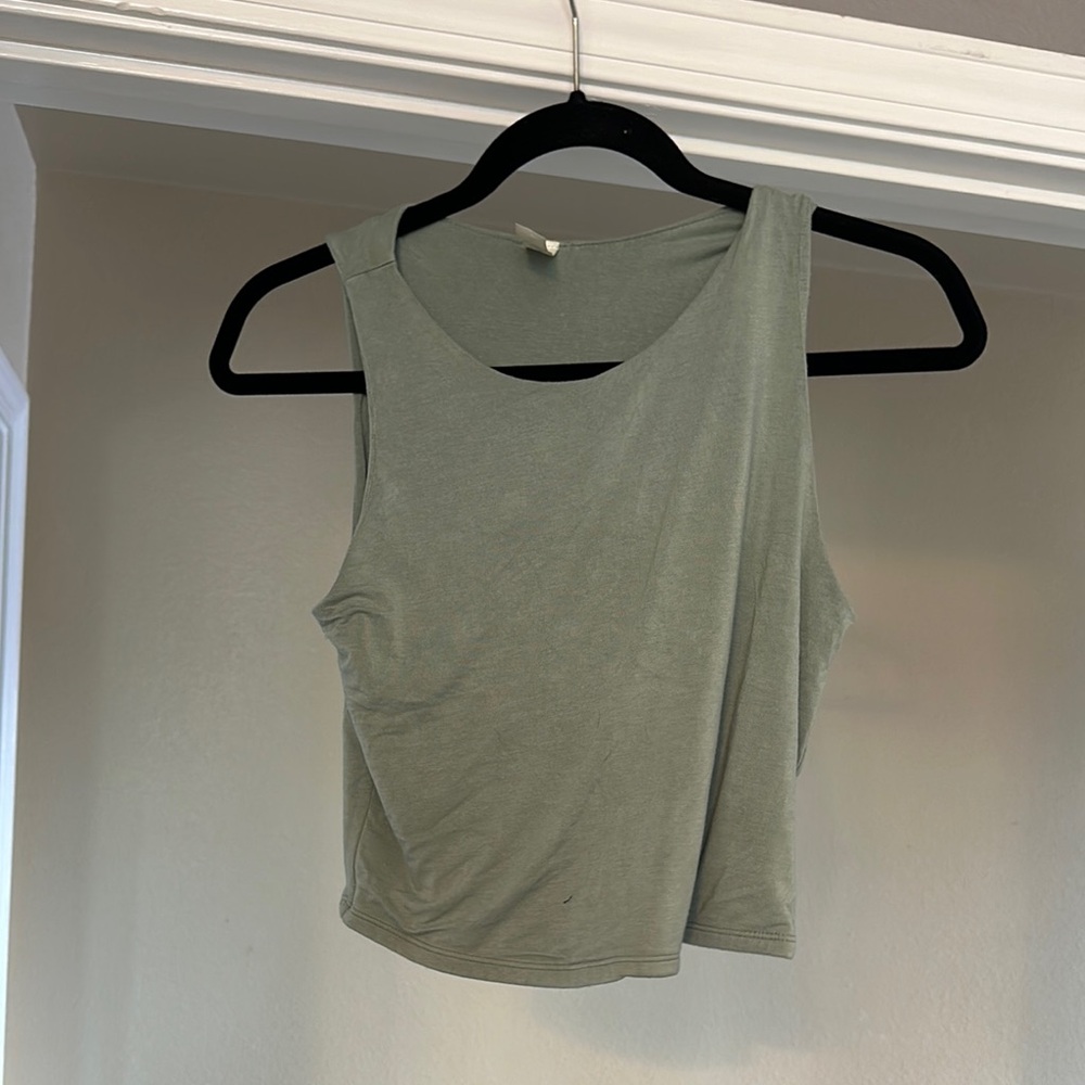 Green Sleeveless Women's Top